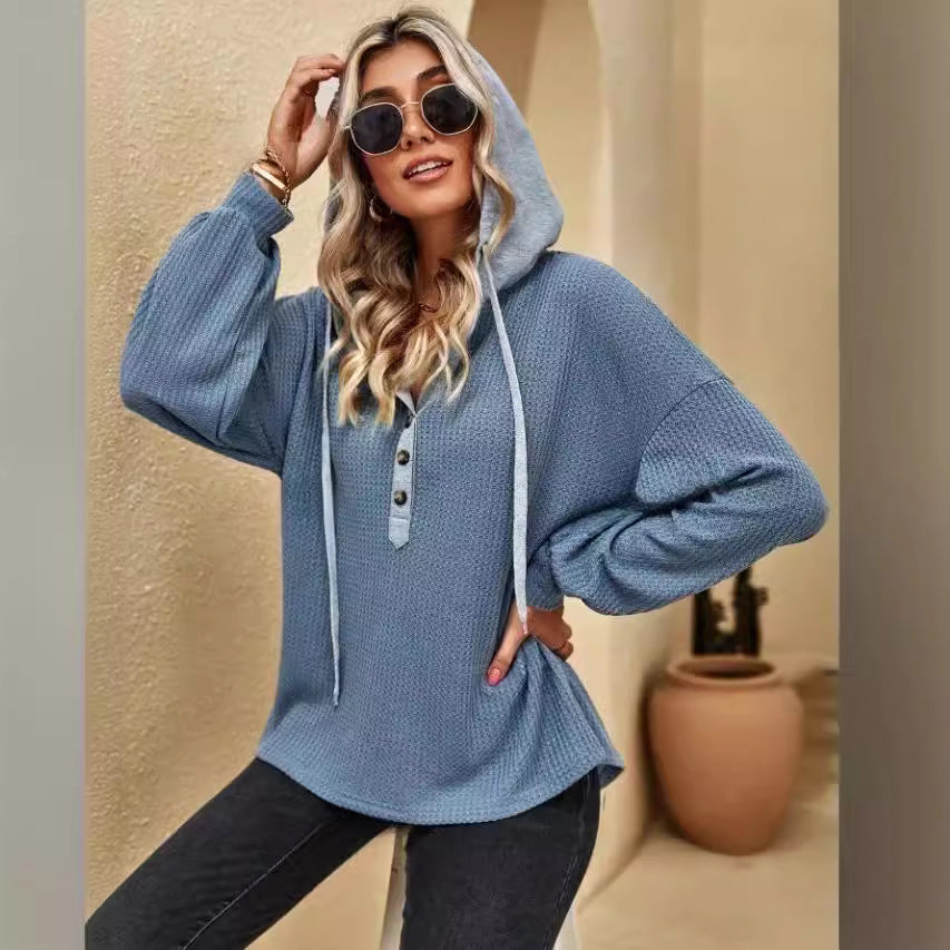 Damer oversized tröja med knapplista Mirla-Eva Jonsson