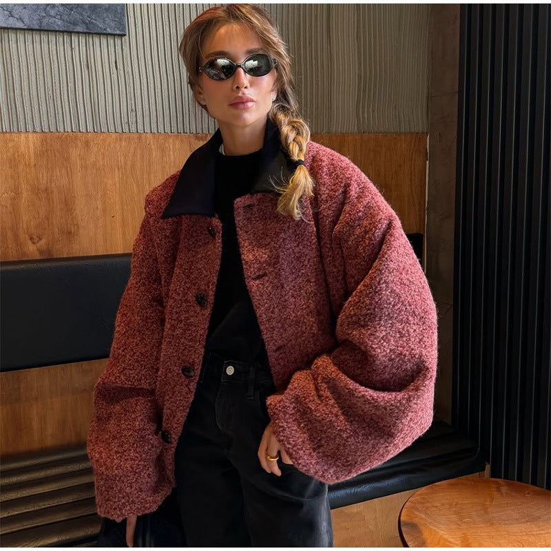 Damer oversized ulljacka Mirla-Eva Jonsson