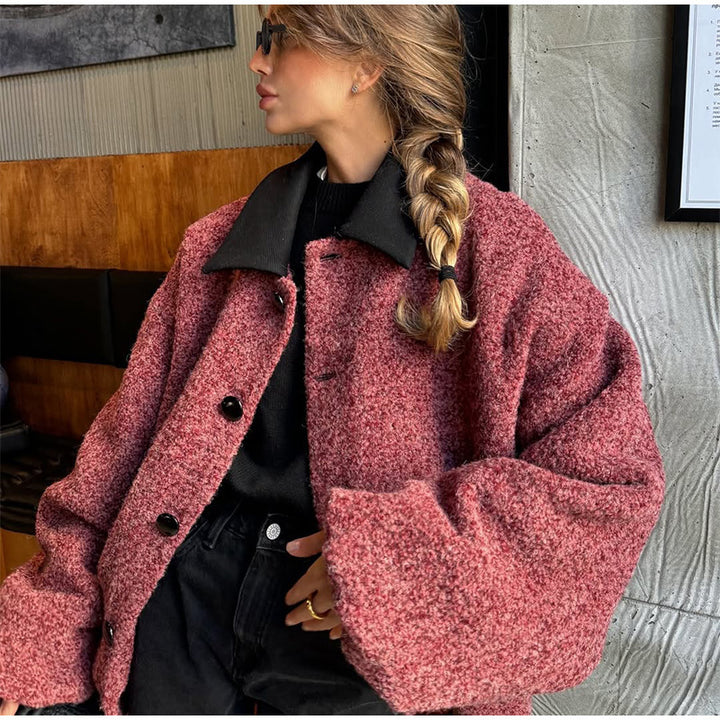 Damer oversized ulljacka Mirla-Eva Jonsson