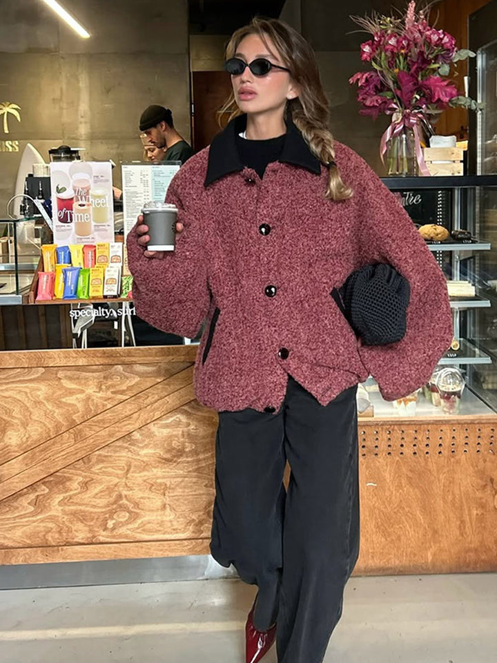 Damer oversized ulljacka Mirla-Eva Jonsson