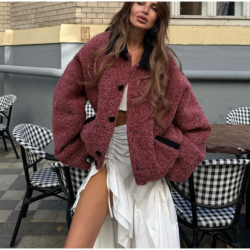 Damer oversized ulljacka Mirla-Eva Jonsson