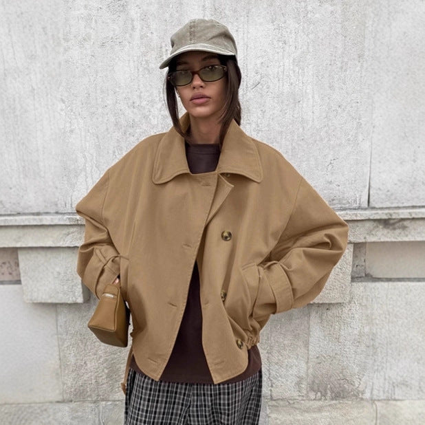 Damer oversized wrapjacka med avslappnad passform och praktiska fickor Mirla-Eva Jonsson