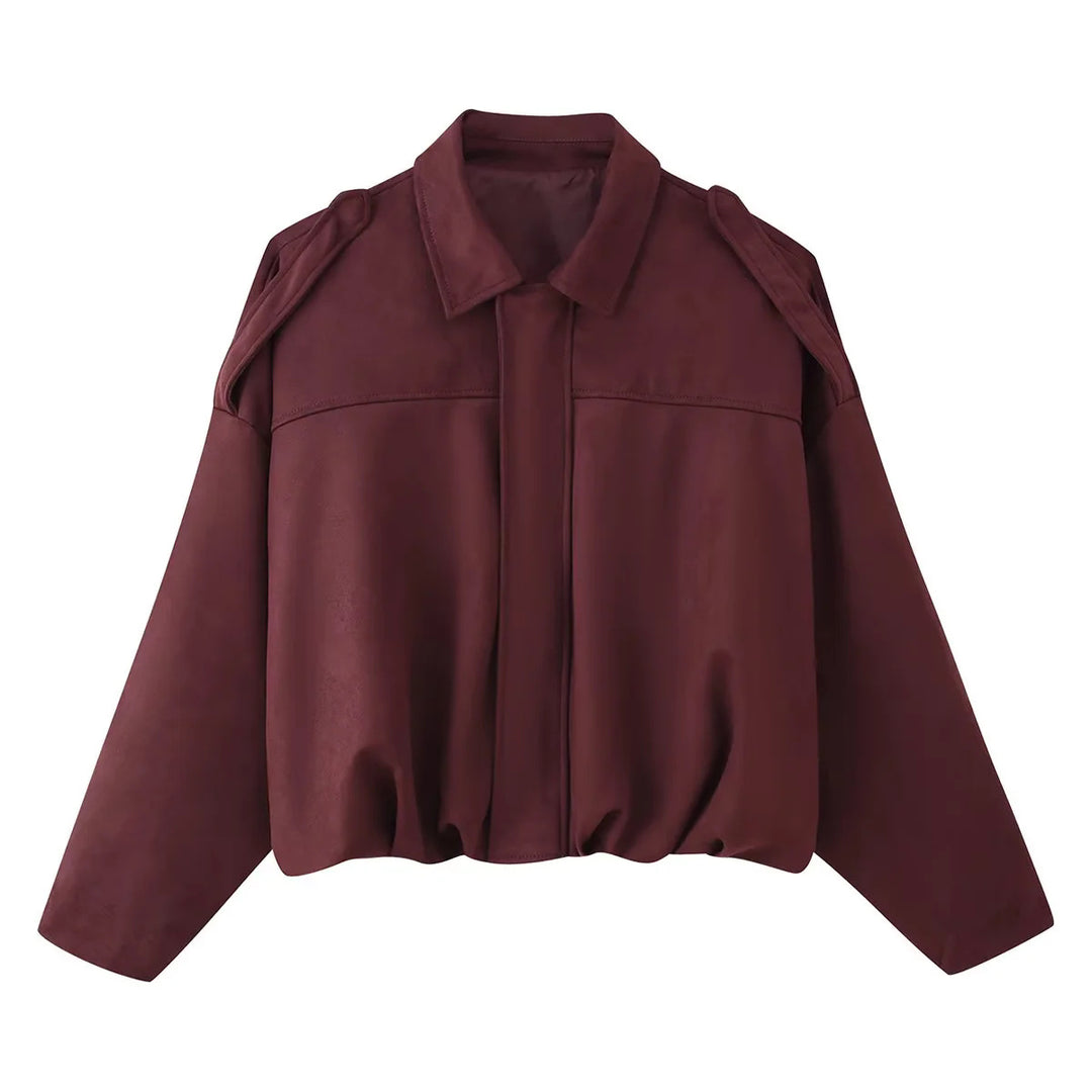 Damer pilotjacka med trendig oversized-snitt och förstorade axlar Mirla-Eva Jonsson
