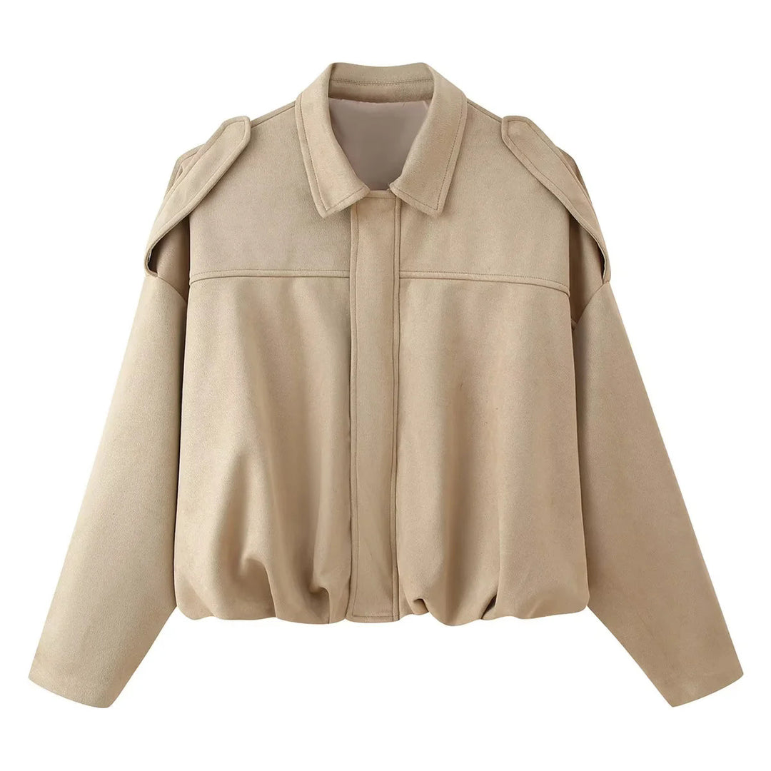 Damer pilotjacka med trendig oversized-snitt och förstorade axlar Mirla-Eva Jonsson