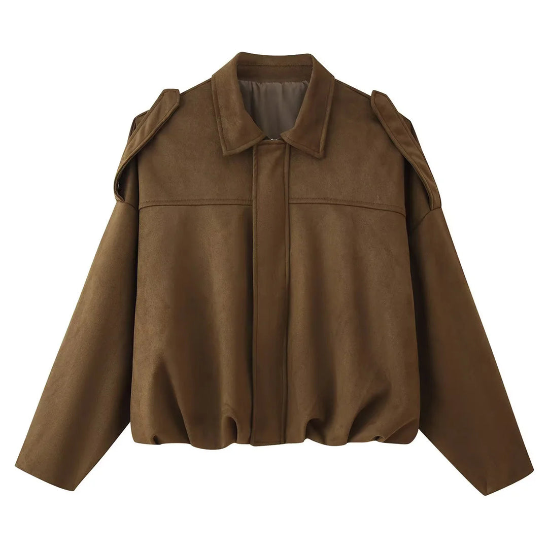 Damer pilotjacka med trendig oversized-snitt och förstorade axlar Mirla-Eva Jonsson