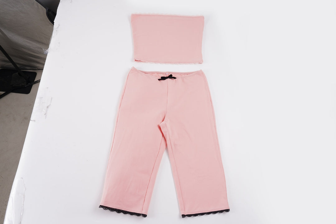 Damer pyjamas-set med bustier och kapri-byxor Mirla-Eva Jonsson