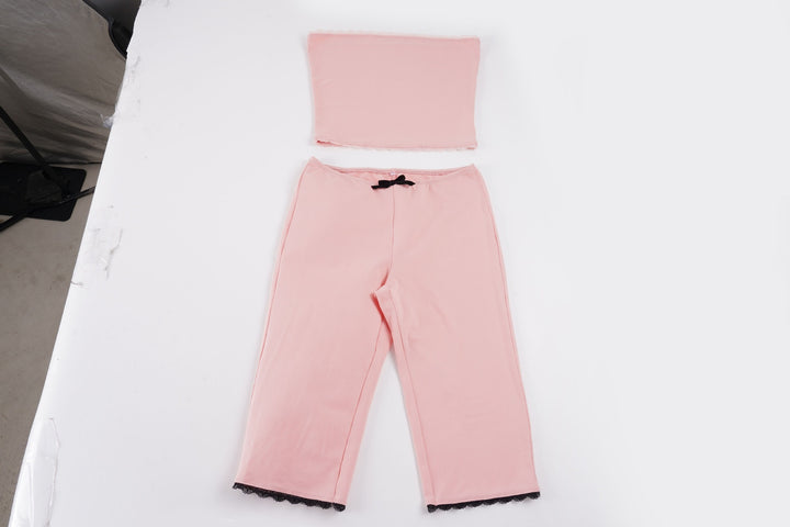 Damer pyjamas-set med bustier och kapri-byxor Mirla-Eva Jonsson