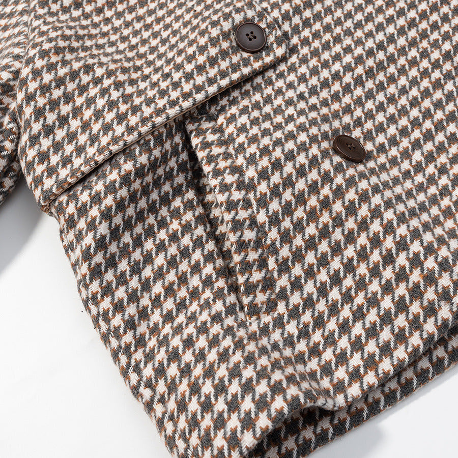 Damer quiltad Houndstooth-cropped-jacka Mirla-Eva Jonsson