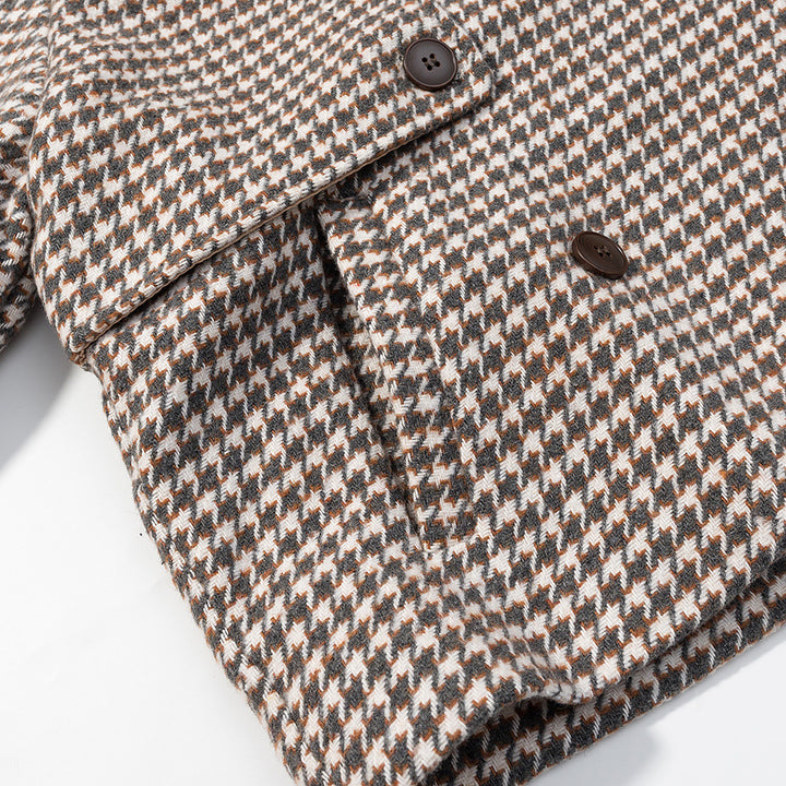 Damer quiltad Houndstooth-cropped-jacka Mirla-Eva Jonsson