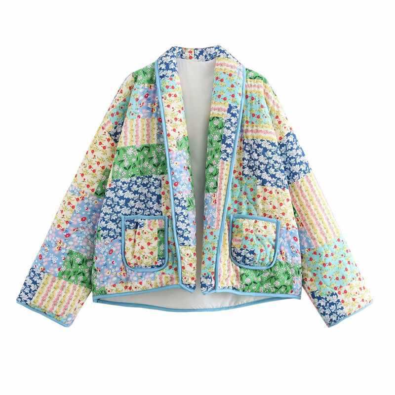 Damer quiltad blomjacka med lyxig design Mirla-Eva Jonsson