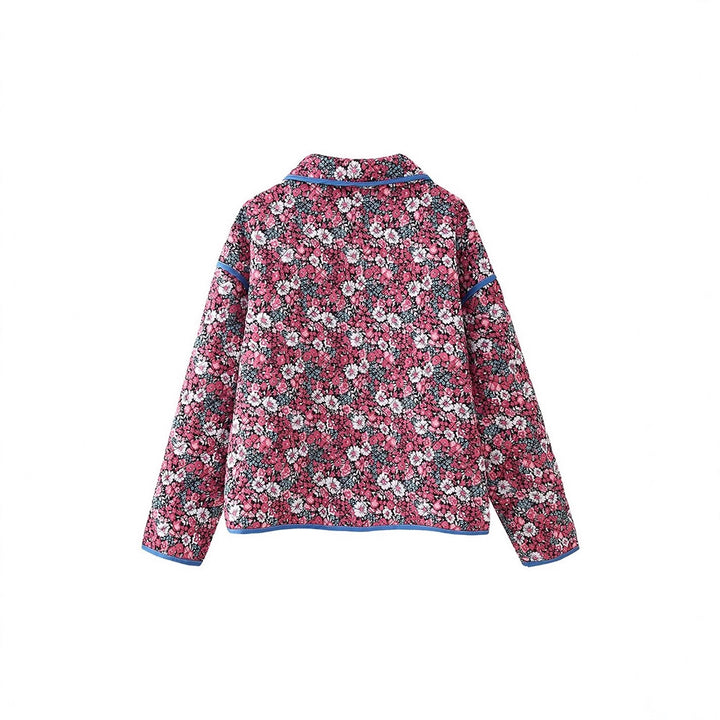 Damer quiltad blus med blommönster Mirla-Eva Jonsson