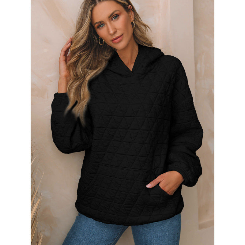 Damer quiltad hoodie med praktiska fickor Eva Jonsson-Eva Jonsson