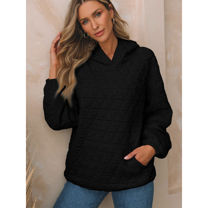 Damer quiltad hoodie med praktiska fickor Eva Jonsson-Eva Jonsson