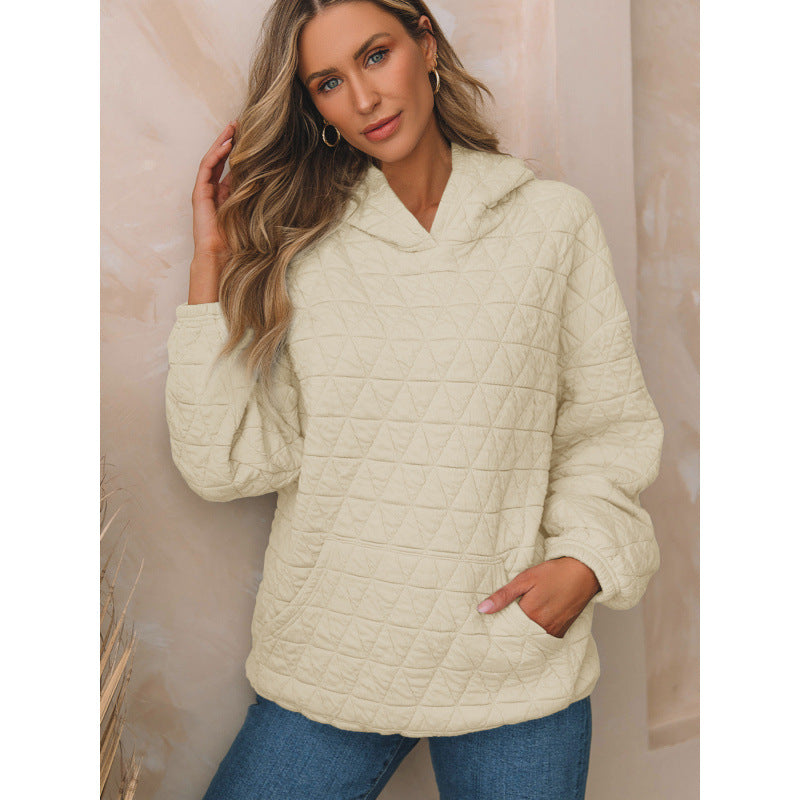 Damer quiltad hoodie med praktiska fickor Eva Jonsson-Eva Jonsson