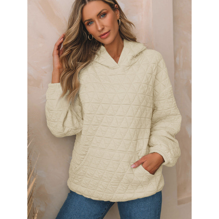 Damer quiltad hoodie med praktiska fickor Eva Jonsson-Eva Jonsson