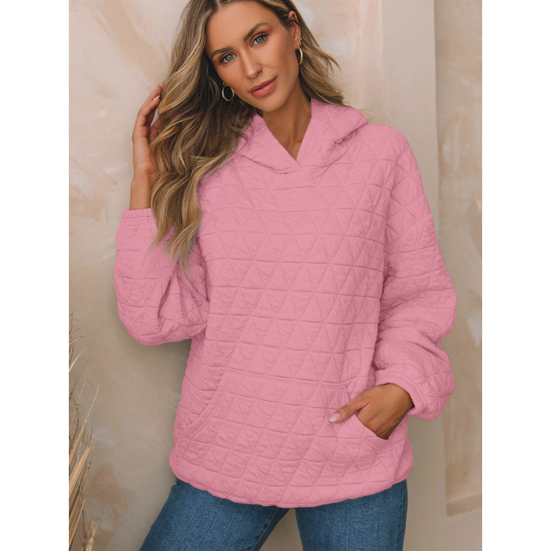 Damer quiltad hoodie med praktiska fickor Eva Jonsson-Eva Jonsson