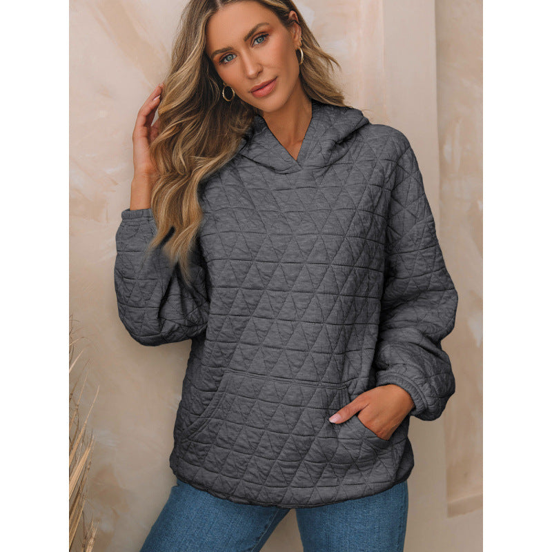 Damer quiltad hoodie med praktiska fickor Eva Jonsson-Eva Jonsson