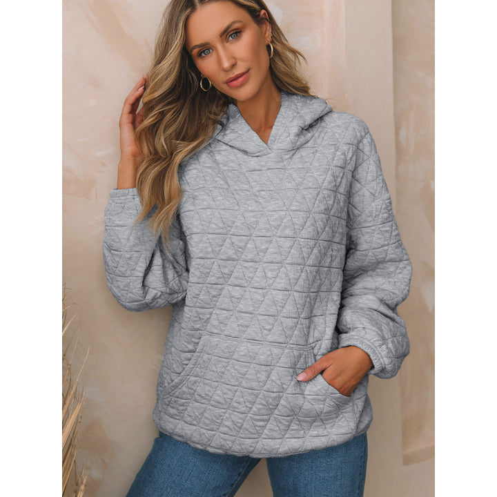 Damer quiltad hoodie med praktiska fickor Eva Jonsson-Eva Jonsson