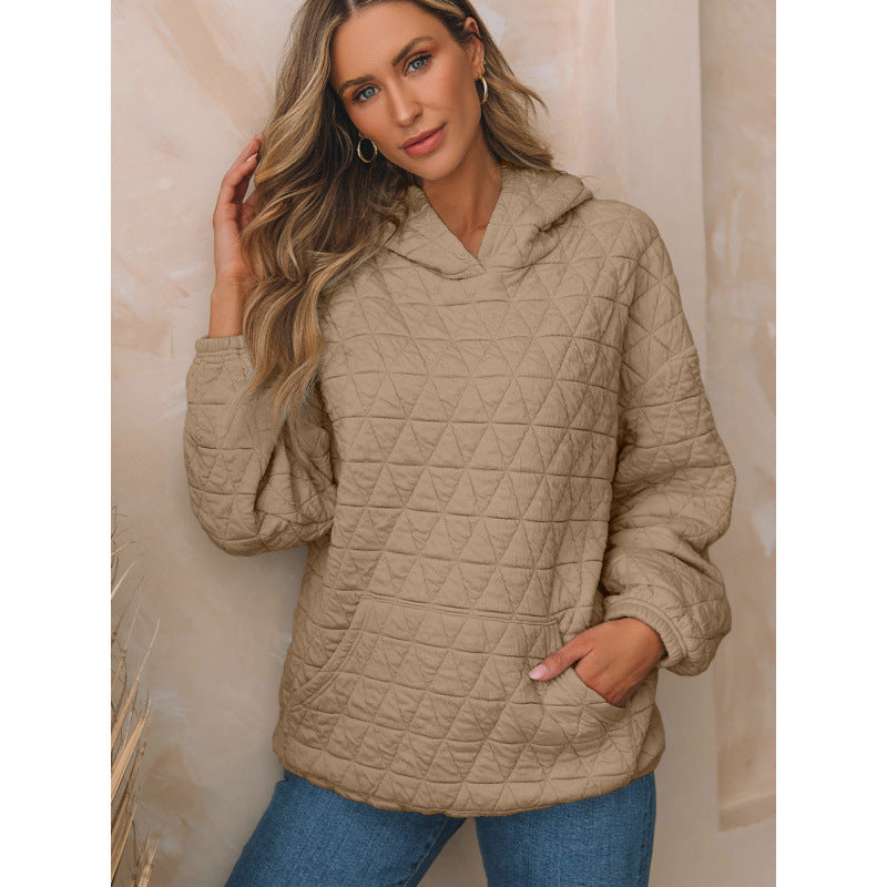 Damer quiltad hoodie med praktiska fickor Eva Jonsson-Eva Jonsson