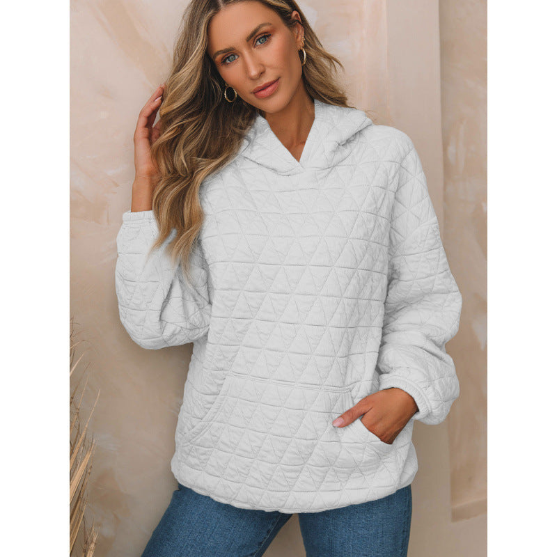 Damer quiltad hoodie med praktiska fickor Eva Jonsson-Eva Jonsson
