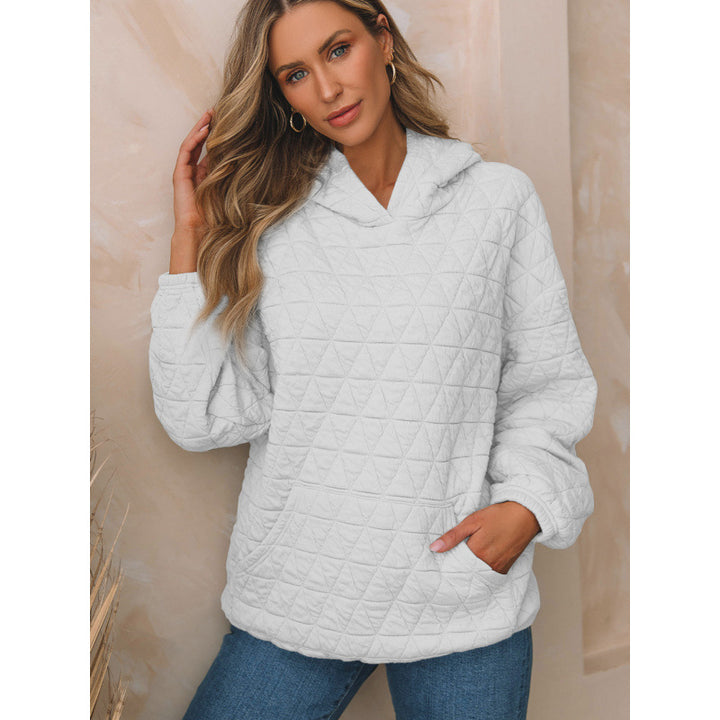 Damer quiltad hoodie med praktiska fickor Eva Jonsson-Eva Jonsson