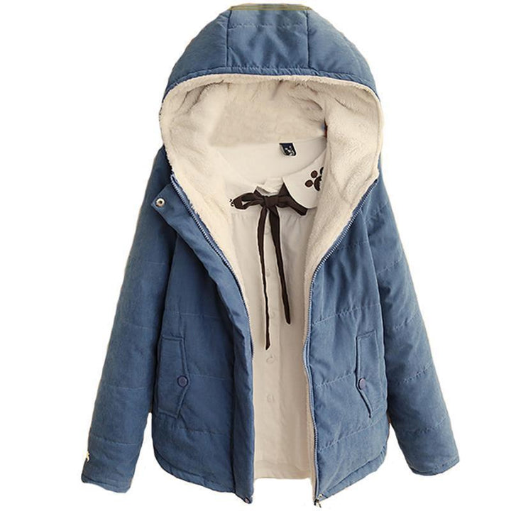 Damer quiltad hoodiejacka med mysigt foder och praktiska fickor Mirla-Eva Jonsson