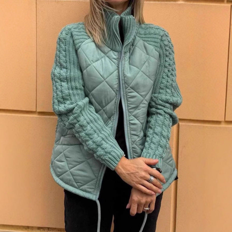 Damer quiltad jacka med ulldetaljer Mirla-Eva Jonsson