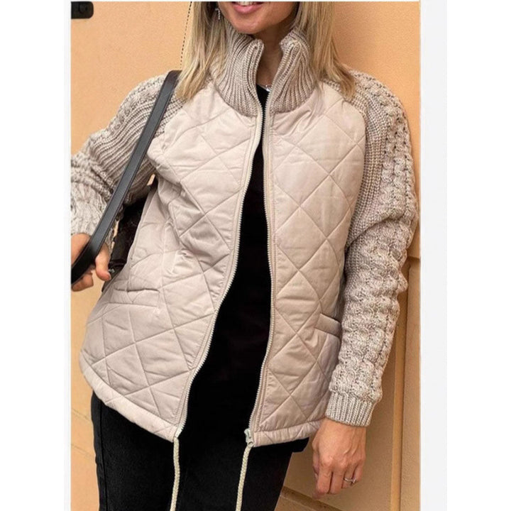 Damer quiltad jacka med ulldetaljer Mirla-Eva Jonsson