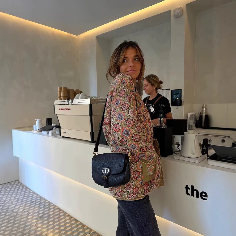 Damer quiltad kimono med blommönster Mirla-Eva Jonsson