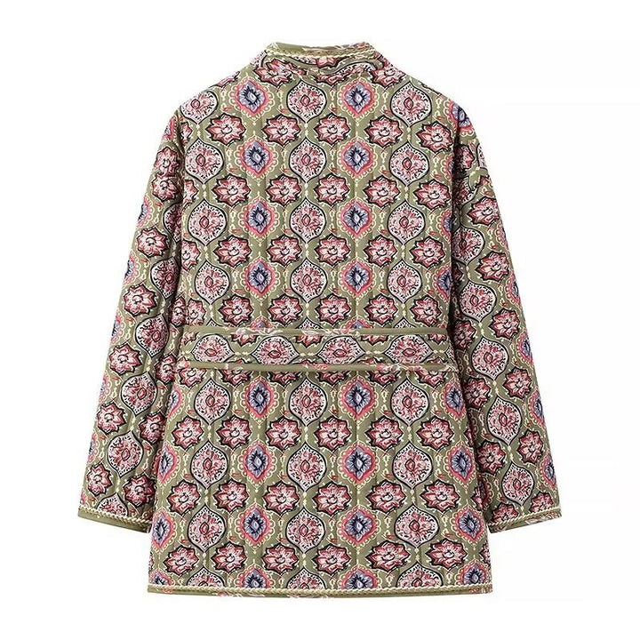 Damer quiltad kimono med blommönster Mirla-Eva Jonsson