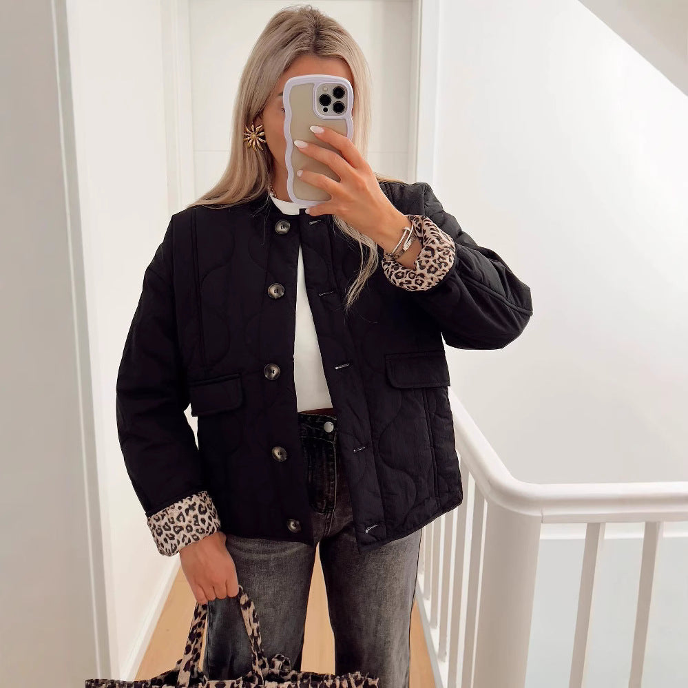 Damer quiltad övergångsjacka med praktiska knappringar och trendiga fickor Mirla-Eva Jonsson