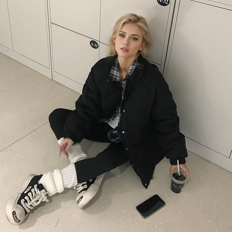 Damer quiltad övergångsjacka med voluminös passform och praktiska fickor Mirla-Eva Jonsson