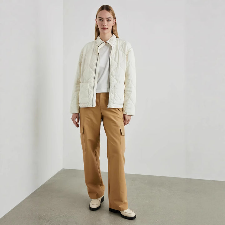 Damer quiltad oversize-jacka med hög krage och elastisk midja Mirla-Eva Jonsson