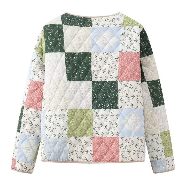 Damer quiltad patchwork-jacka med praktiska fickor Mirla-Eva Jonsson