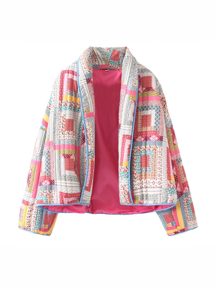 Damer quiltad patchworkjacka Mirla-Eva Jonsson