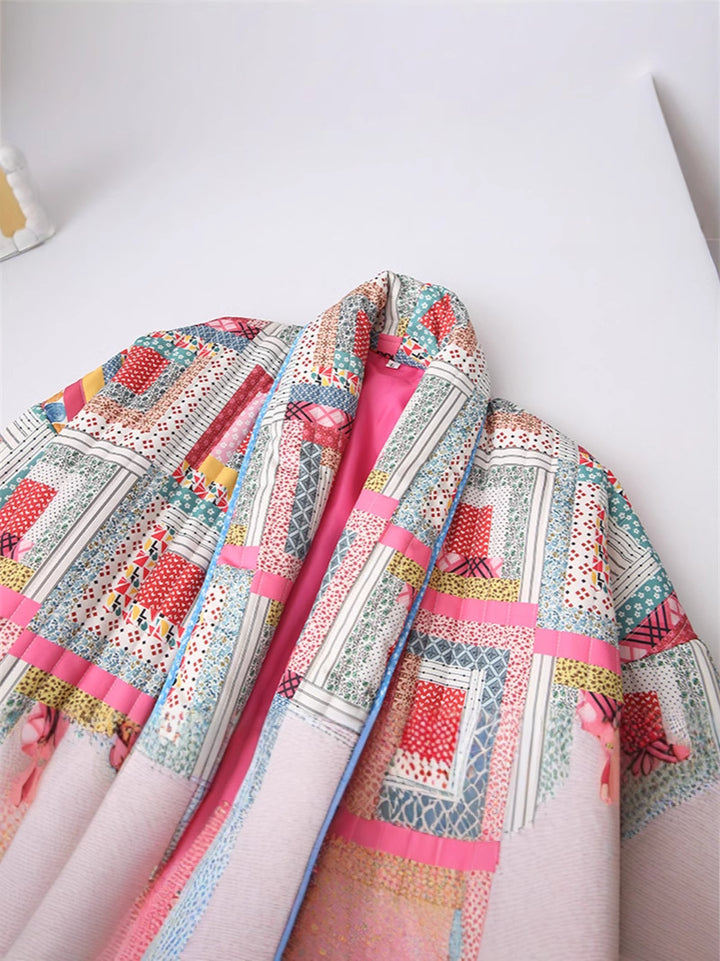 Damer quiltad patchworkjacka Mirla-Eva Jonsson