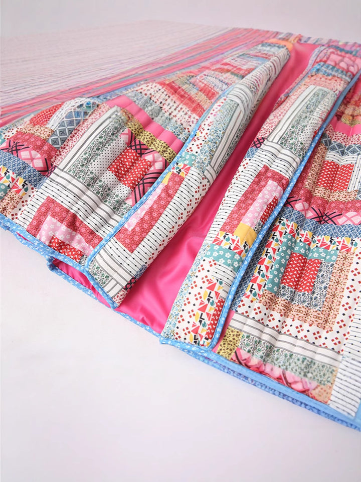 Damer quiltad patchworkjacka Mirla-Eva Jonsson