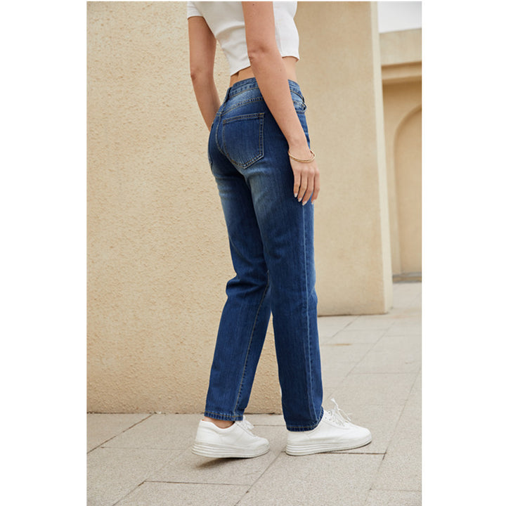 Damer raka jeans med vintage-detaljer Mirla-Eva Jonsson
