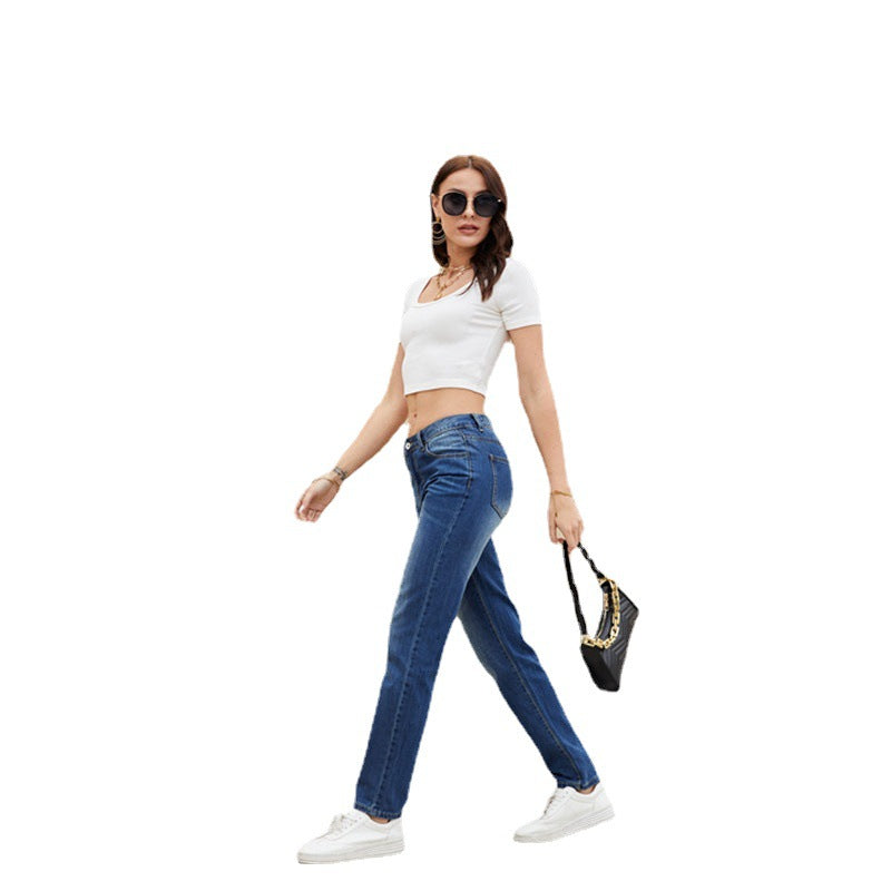 Damer raka jeans med vintage-detaljer Mirla-Eva Jonsson