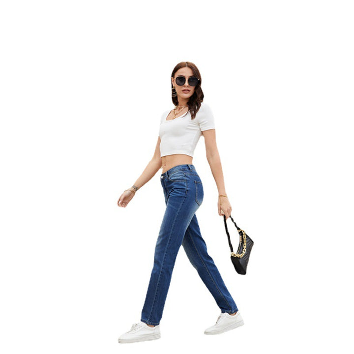Damer raka jeans med vintage-detaljer Mirla-Eva Jonsson