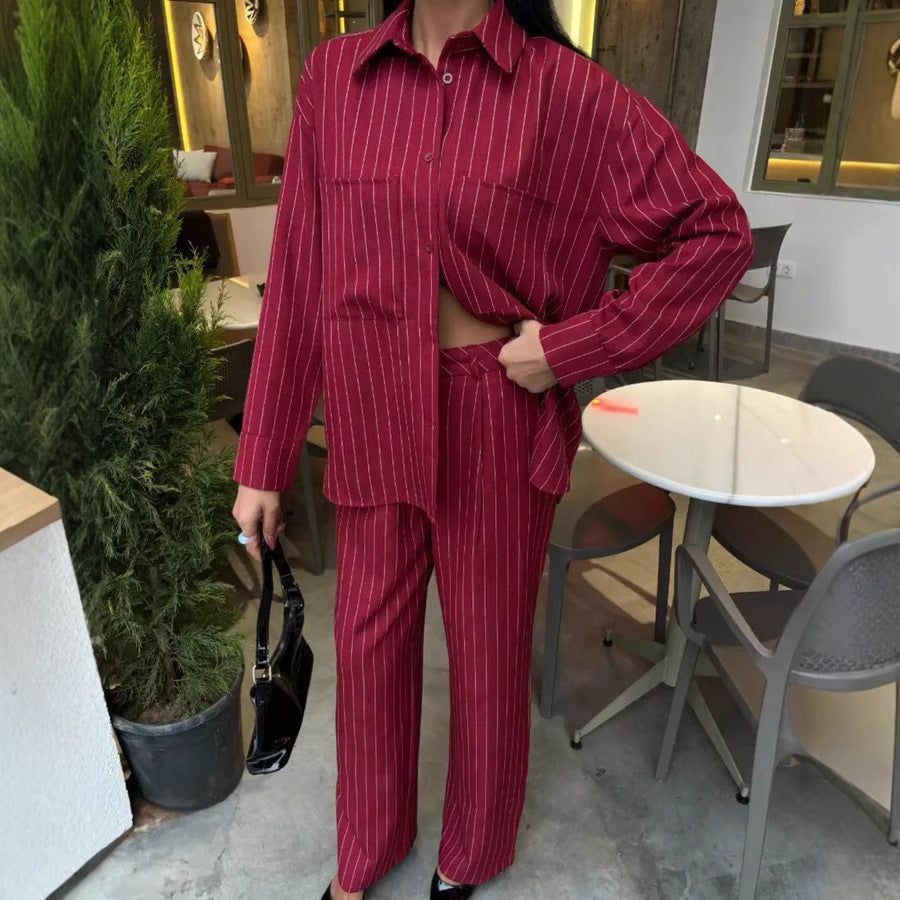 Damer randig blusdräkt med lös passform Mirla-Eva Jonsson