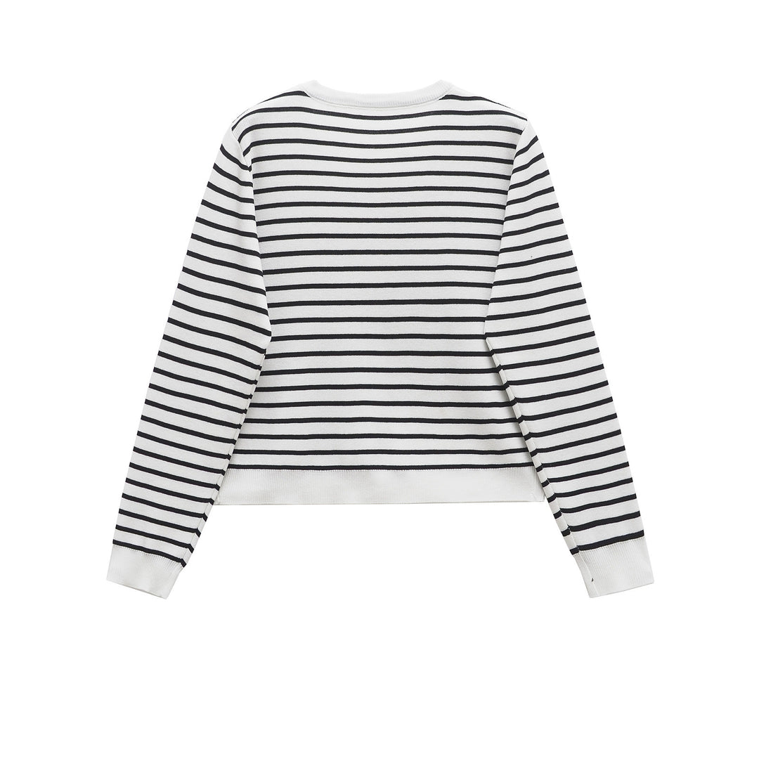 Damer randig stickad cardigan Mirla-Eva Jonsson