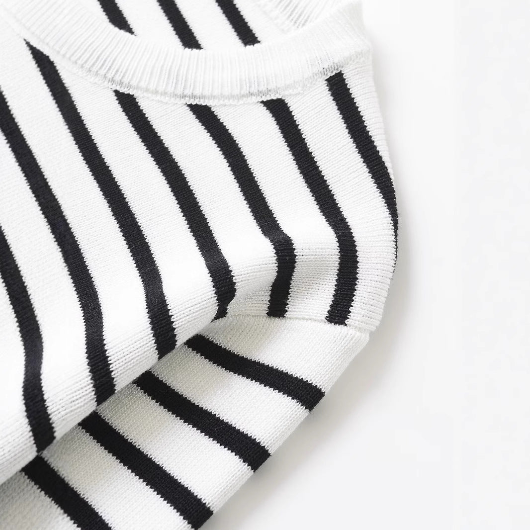 Damer randig stickad cardigan Mirla-Eva Jonsson