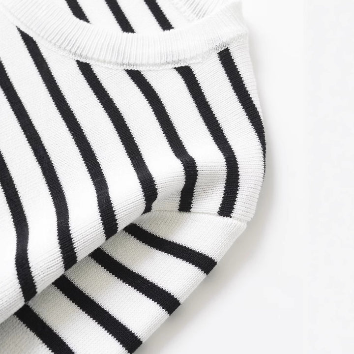 Damer randig stickad cardigan Mirla-Eva Jonsson