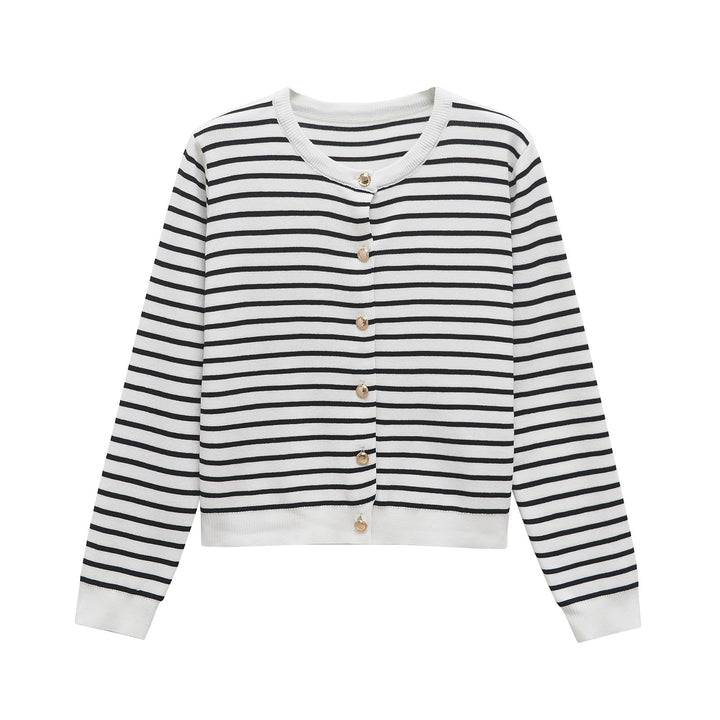 Damer randig stickad cardigan Mirla-Eva Jonsson
