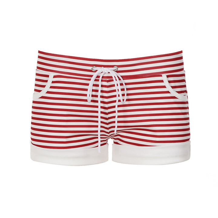 Damer randiga sommarshorts med elastisk midja och praktiska fickor Mirla-Eva Jonsson