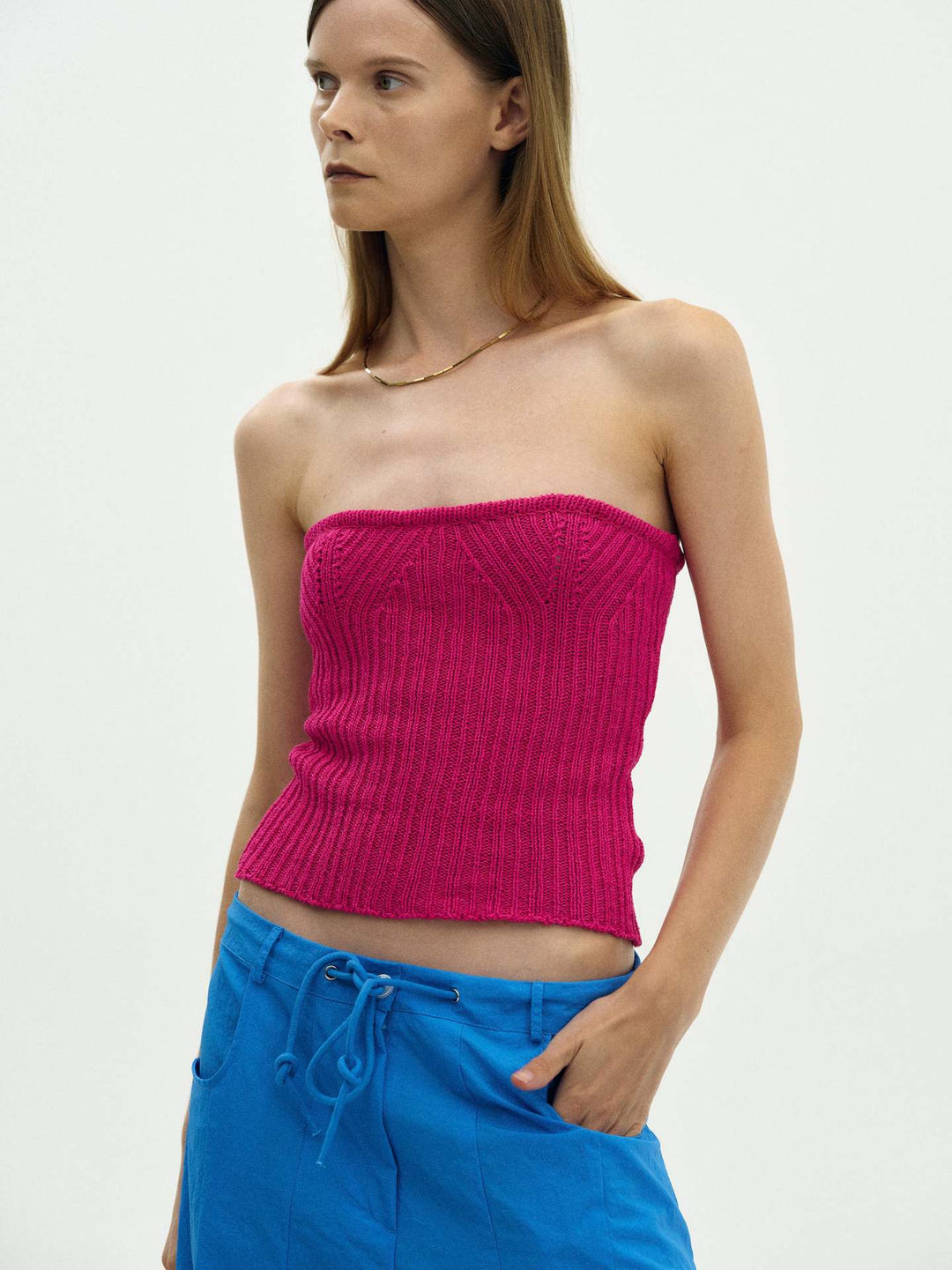 Damer ribbstick bandeau topp Mirla-Eva Jonsson
