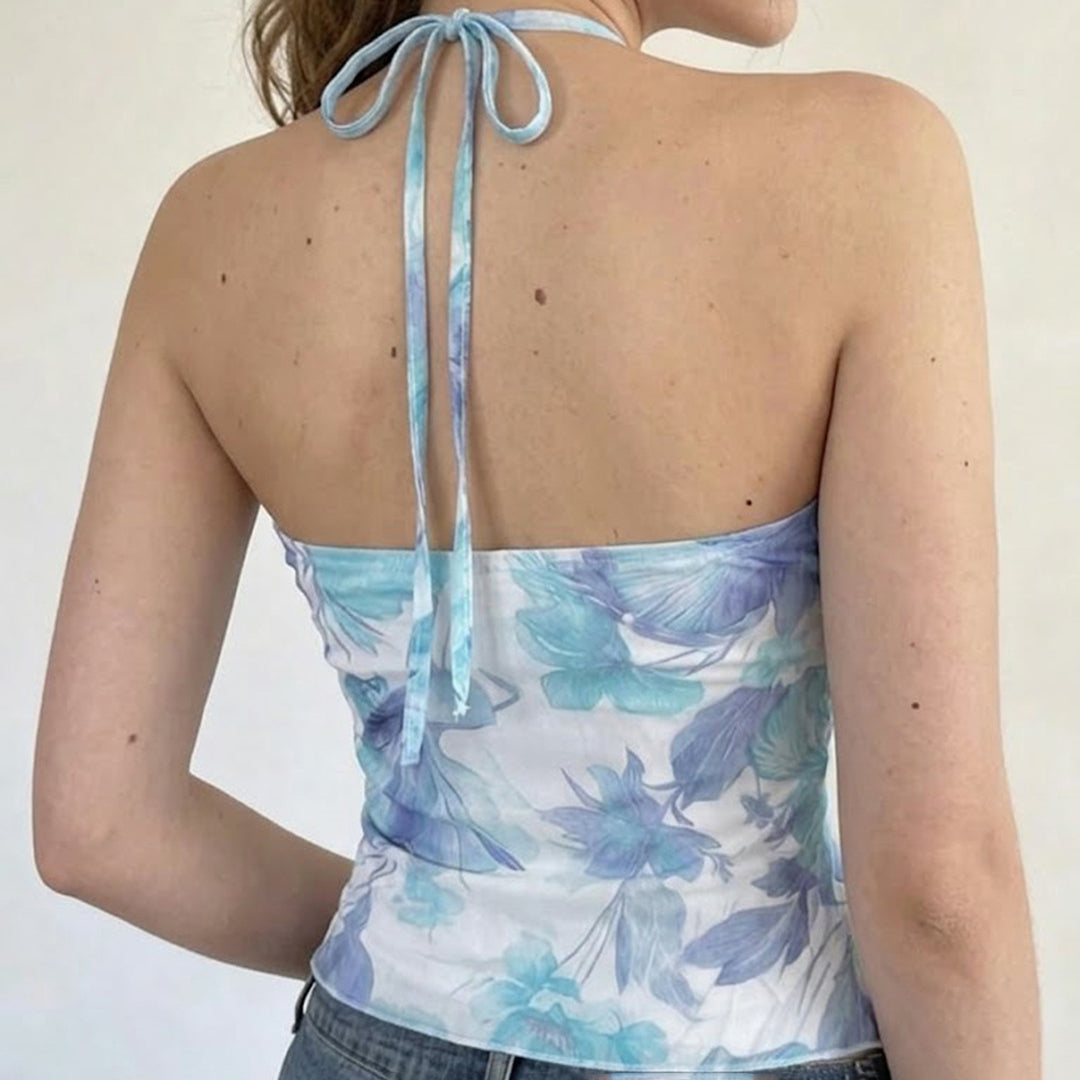 Damer romantisk blomma t-shirt Mirla-Eva Jonsson