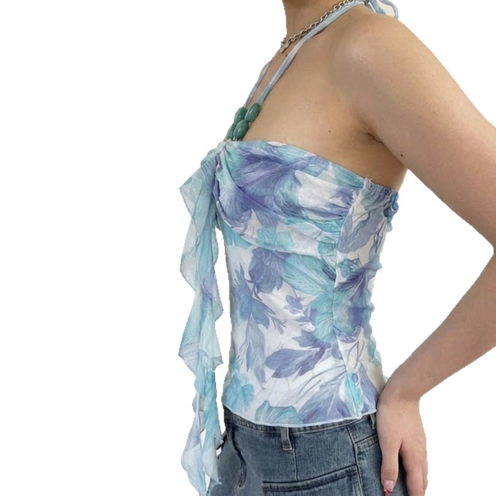 Damer romantisk blomma t-shirt Mirla-Eva Jonsson