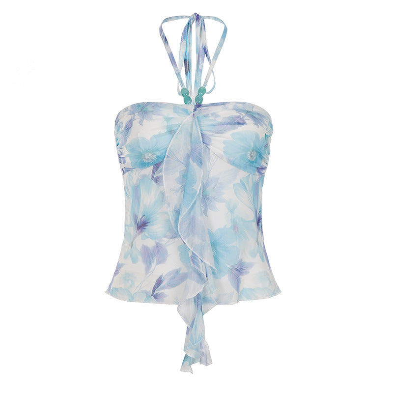 Damer romantisk blomma t-shirt Mirla-Eva Jonsson